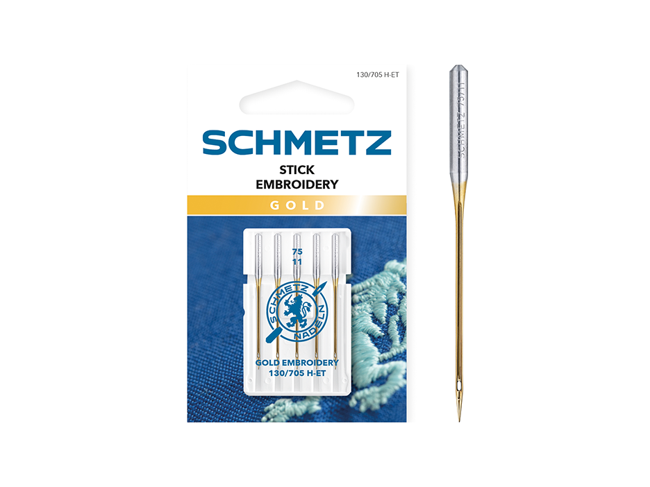 Embroidery Gold 130/705H-ET 75/11 5 stuks